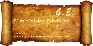 Glattfelder Edvárd névjegykártya